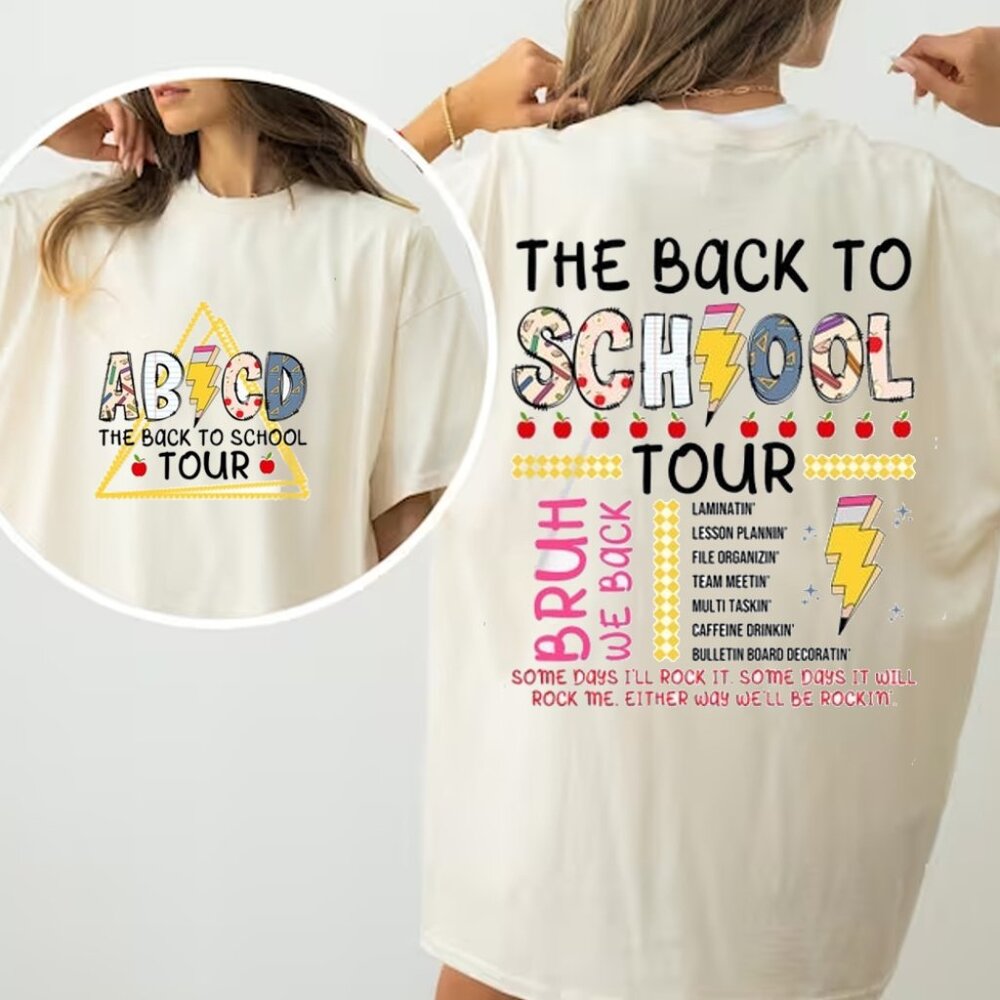 Bundle The Back To School Tour,  ABCD Teacher Png, First Day Of School
